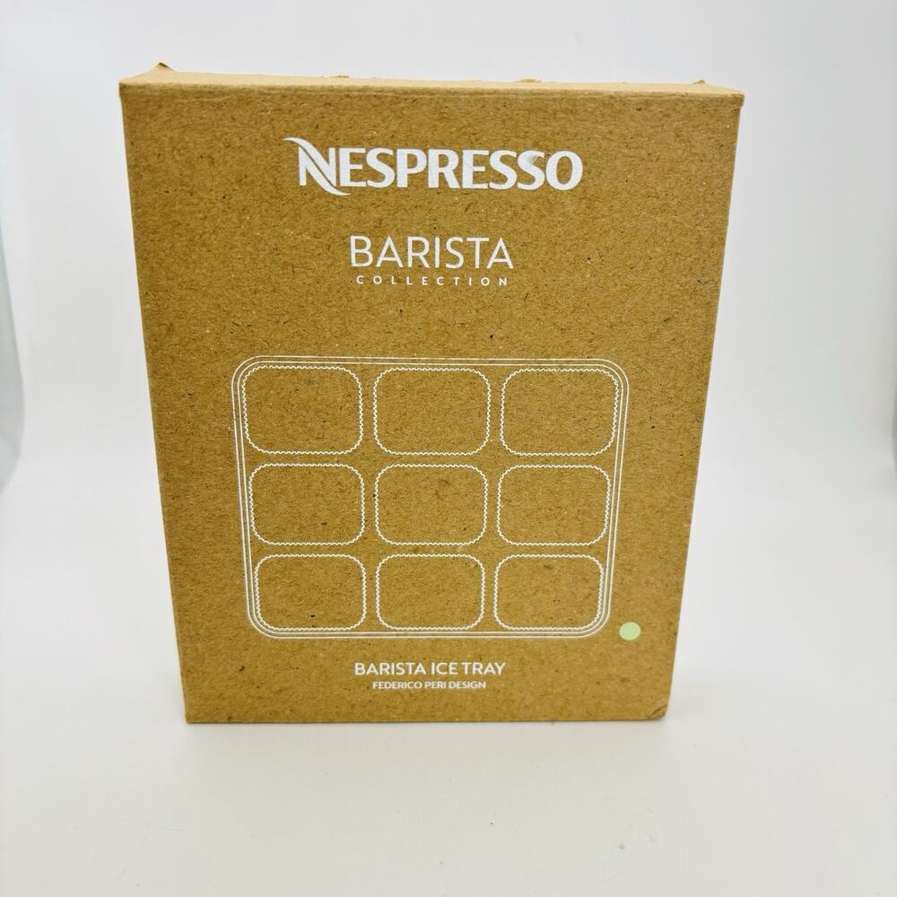 Nespresso Barista Ice Cube Tray Pistachio Silicone New In Box.